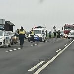 Baleset történt a 22-es főúton Pusztaberki közelében